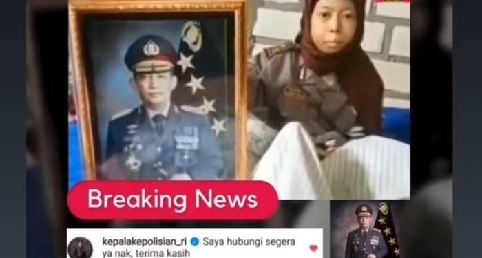 Kapolri Bawa Bocah Sinta Penderita Tumor Tulang ke RS Polri, Janji Jenguk