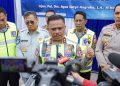 Kepala Korps Lalu Lintas (Kakorlantas) Polri, Irjen Pol Drs. Agus Suryonugroho, S.H., M.Hum., bersama unsur terkait melaksanakan inspeksi jalur tol di wilayah Jawa Barat pada Selasa (24/2)