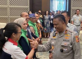 Kakorlantas Polri Irjen Agus Suryonugroho bersilaturahmi dengan perwakilan komunitas driver ojek online (ojol) Nusantara