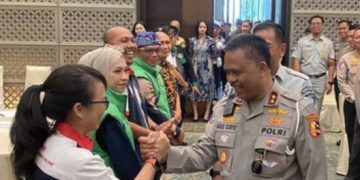 Kakorlantas Polri Irjen Agus Suryonugroho bersilaturahmi dengan perwakilan komunitas driver ojek online (ojol) Nusantara