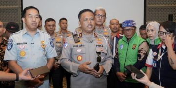 Kakorlantas Polri Irjen Agus Suryonugroho bersilaturahmi dengan perwakilan pengemudi ojek online (ojol) dari berbagai daerah di Nusantara