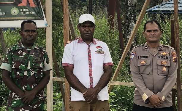 Gambar sinergi TNI-Polri dan BMP RI DPC Mimika cegah kebakaran lahan