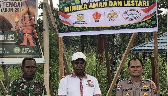 Gambar imbauan pencegahan kebakaran hutan dan lahan di Mimika