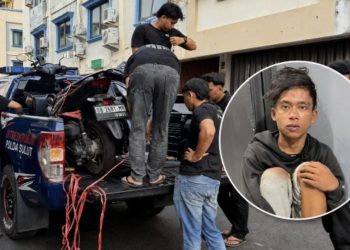 Gambar penangkapan pelaku curanmor di Bitung