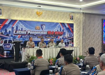 Gambar penutupan latnis korlantas pengenalan kendaraan patroli berbasis baterai 2026