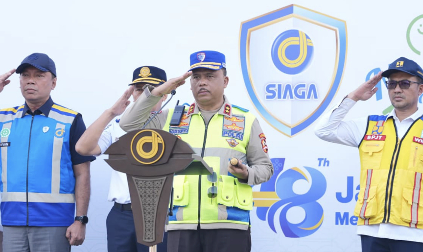 Kakorlantas Hadiri Apel Terpadu Jasa Marga