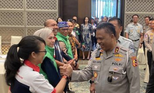 Kakorlantas Polri Irjen Agus Suryonugroho bersilaturahmi dengan perwakilan komunitas driver ojek online (ojol) Nusantara