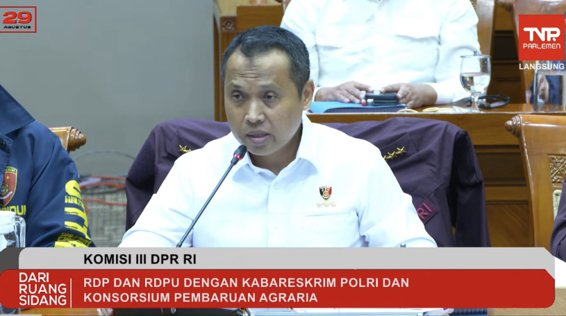 Kabareskrim Paparkan Penanganan 32 Laporan Konflik Agraria di DPR