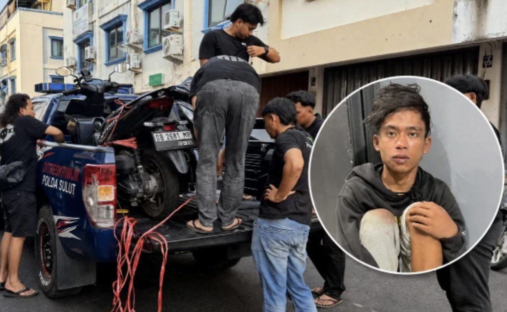 Gambar penangkapan pelaku curanmor di Bitung