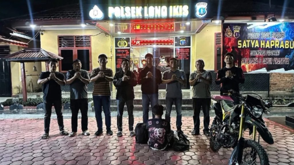 Gambar penangkapan pelaku pencurian di Desa Sarigadung Tanah Bumbu